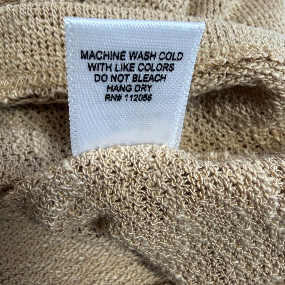 Zenana Tan Marl V-Neck Lightweight Knit Boxy Short Sleeve Top Crop Medium NWOT - Picture 5 of 7